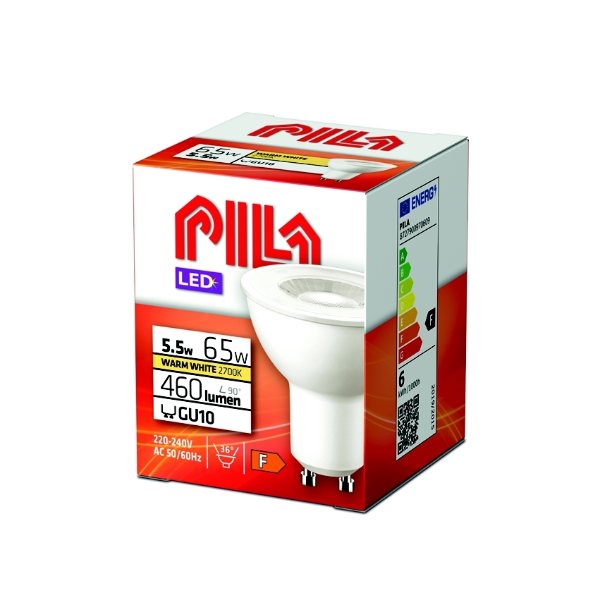 Lâmpada LED Philips Pila PAR16 GU10/5,5W/230V 2700K