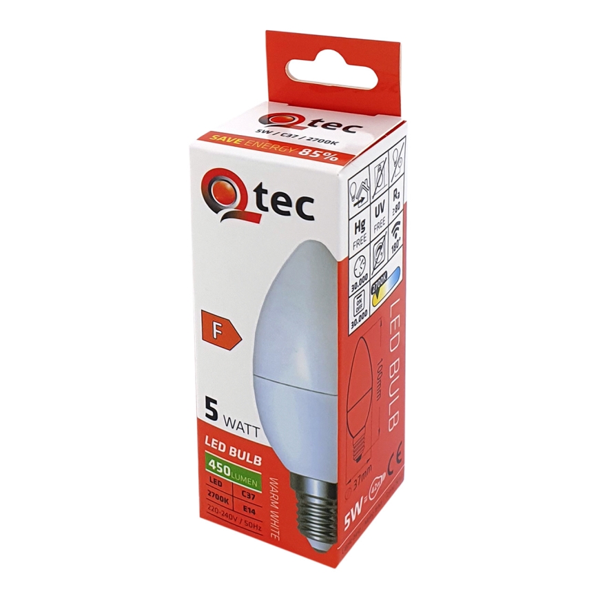 Lâmpada LED Qtec C35 E14/5W/230V 2700K