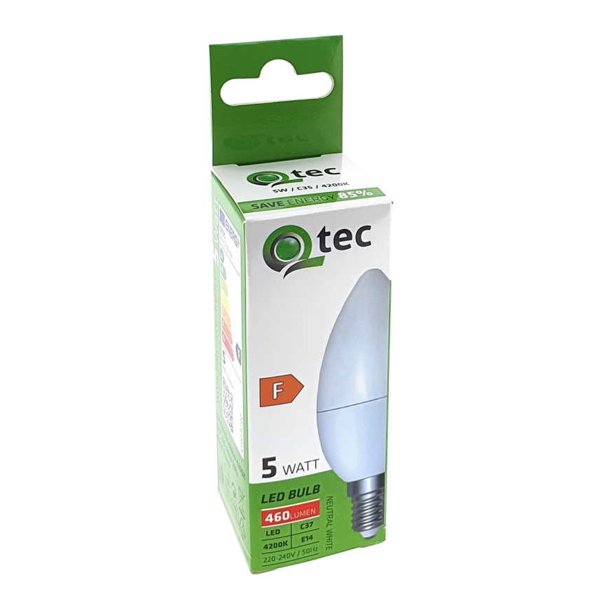Lâmpada LED Qtec C35 E14/5W/230V 4200K