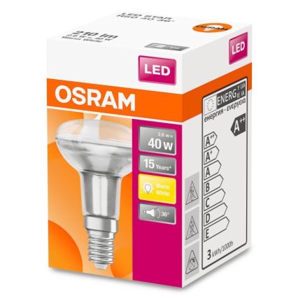 Lâmpada LED R50 E14/2,6W/230V 2700K - Osram