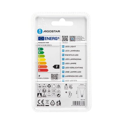 Lâmpada LED R50 E14/7W/230V 3000K - Aigostar