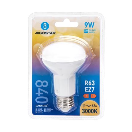 Lâmpada LED R63 E27/9W/230V 3000K - Aigostar