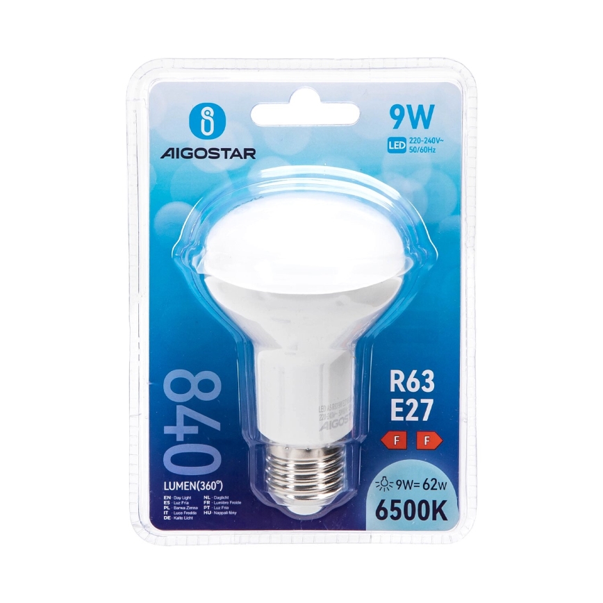 Lâmpada LED R63 E27/9W/230V 6500K - Aigostar