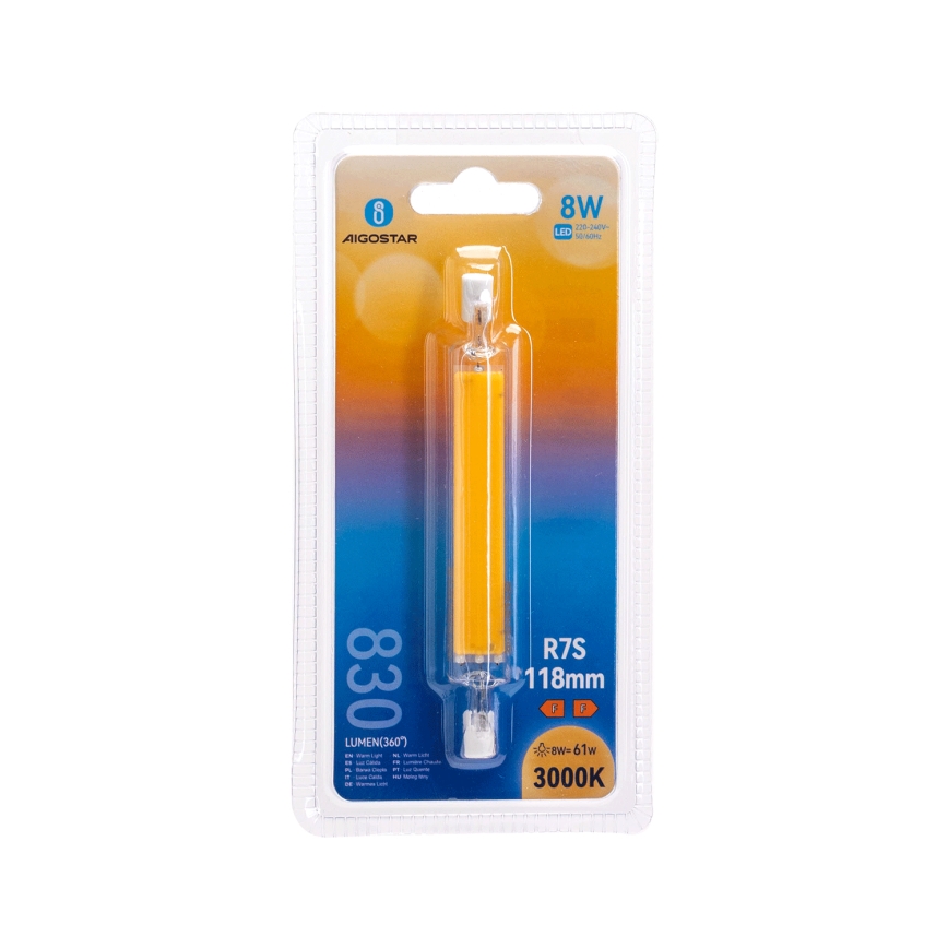 Lâmpada LED R7s/8W/230V 3000K - Aigostar