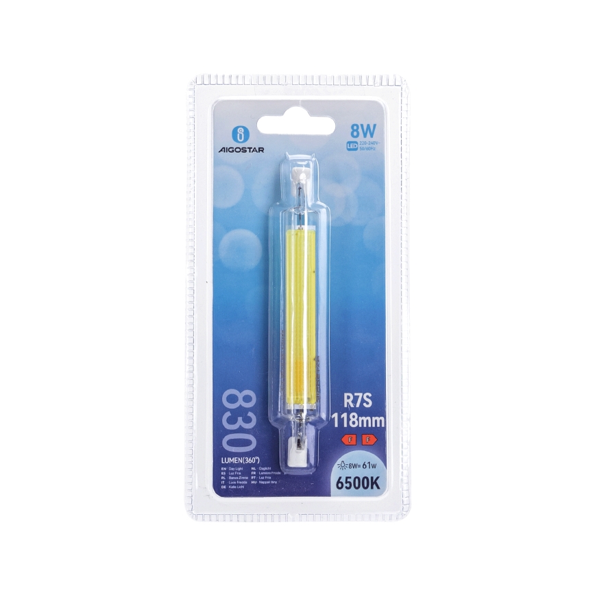 Lâmpada LED R7s/8W/230V 6500K - Aigostar