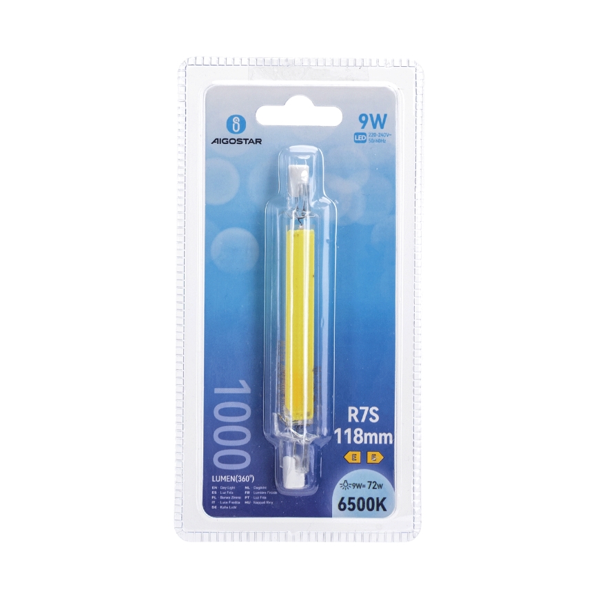 Lâmpada LED R7s/9W/230V 6500K - Aigostar