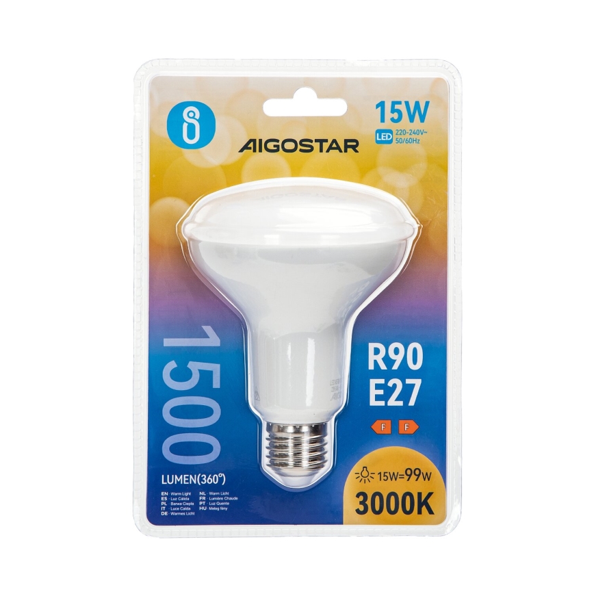Lâmpada LED R90 E27/15W/230V 3000K - Aigostar
