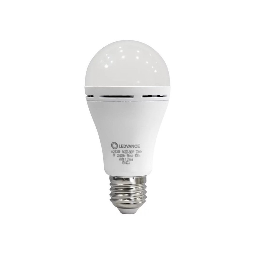 Lâmpada LED RECHARGEABLE A60 E27/8W/230V 2700K - Ledvance