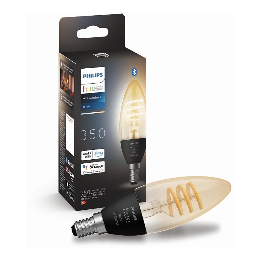 Lâmpada LED Regulável AMBIANÇA BRANCA Philips Hue E14/4,6W/230V 2200-4500K