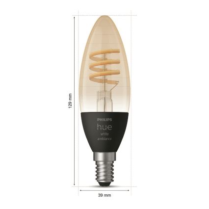 Lâmpada LED Regulável AMBIANÇA BRANCA Philips Hue E14/4,6W/230V 2200-4500K