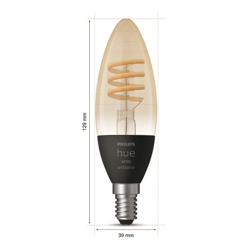 Lâmpada LED Regulável AMBIANÇA BRANCA Philips Hue E14/4,6W/230V 2200-4500K