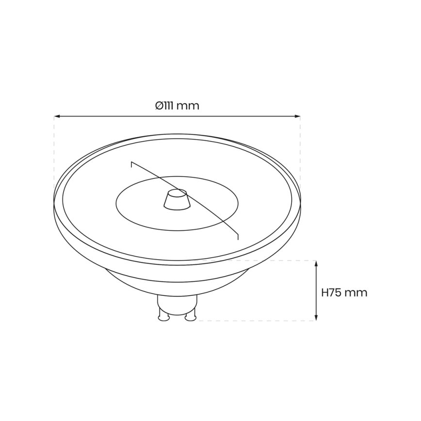 Lâmpada LED regulável AR111 GU10/10,5W/230V 3000K