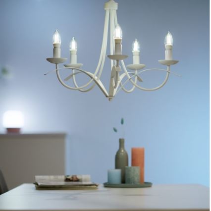 Lâmpada LED Regulável FILAMENT C35 E14/4,9W/230V 2700-6500K CRI 90 Wi-Fi - WiZ