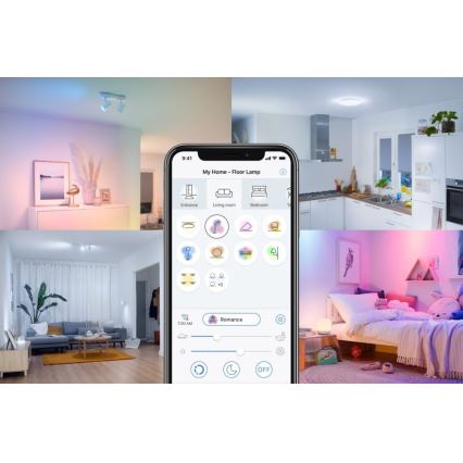Lâmpada LED Regulável FILAMENT C35 E14/4,9W/230V 2700-6500K CRI 90 Wi-Fi - WiZ