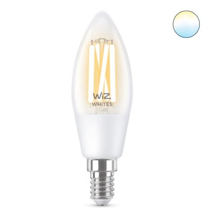 Lâmpada LED Regulável FILAMENT C35 E14/4,9W/230V 2700-6500K CRI 90 Wi-Fi - WiZ