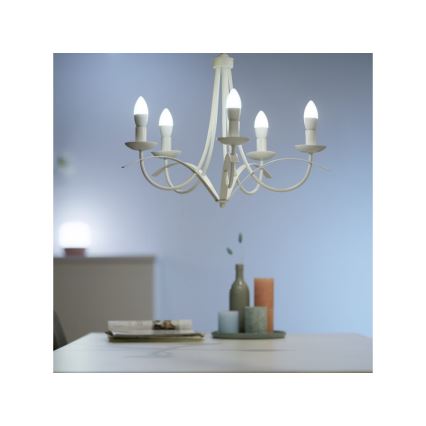 Lâmpada LED regulável C37 E14/4,9W/230V 2700K CRI 90 Wi-Fi - WiZ