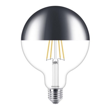 Lâmpada LED regulável com uma tampa esférica espelhada DECO Philips G125 E27/7,2W/230V 2700K