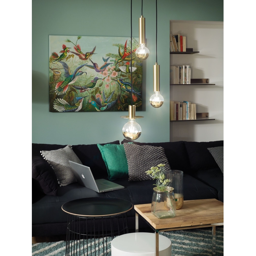 Lâmpada LED regulável com uma tampa esférica espelho GLOBE G95 E27/6,5W/230V 2700K dourada - Paulmann 28675