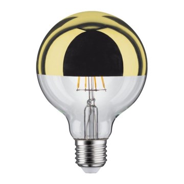 Lâmpada LED regulável com uma tampa esférica espelho GLOBE G95 E27/6,5W/230V 2700K dourada - Paulmann 28675