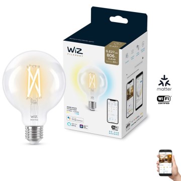 Lâmpada LED Regulável FILAMENT G95 E27/6,7W/230V 2700-6500K CRI 90 Wi-Fi - WiZ