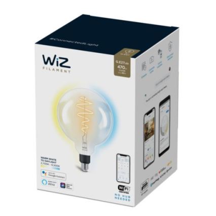 Lâmpada LED Regulável FILAMENT G200 E27/6,5W/230V 2700-6500K CRI 90 Wi-Fi - WiZ