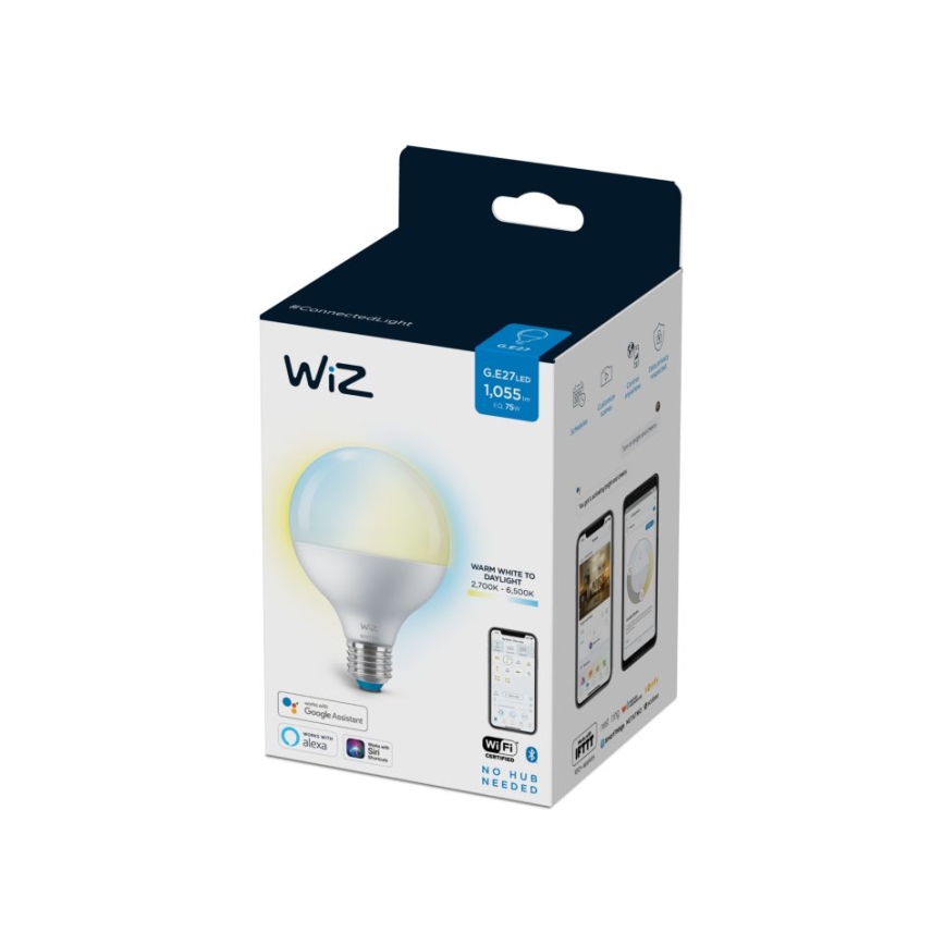 Lâmpada LED regulável G95 E27/11W/230V 2700-6500K CRI 90 Wi-Fi - WiZ