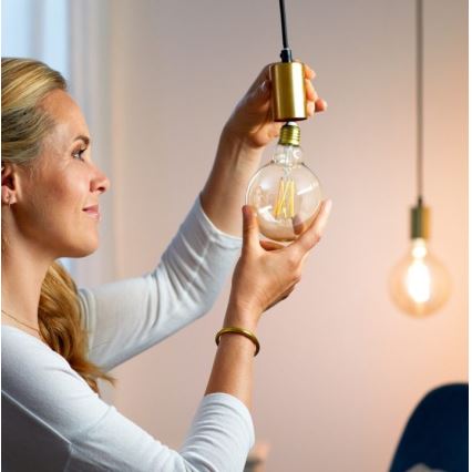 Lâmpada LED Regulável FILAMENT G95 E27/6,7W/230V 2700-6500K CRI 90 Wi-Fi - WiZ