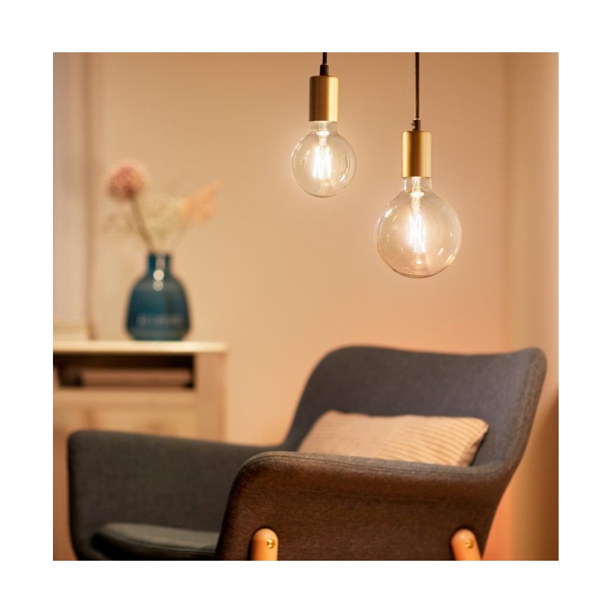 Lâmpada LED Regulável FILAMENT G95 E27/6,7W/230V 2700-6500K CRI 90 Wi-Fi - WiZ