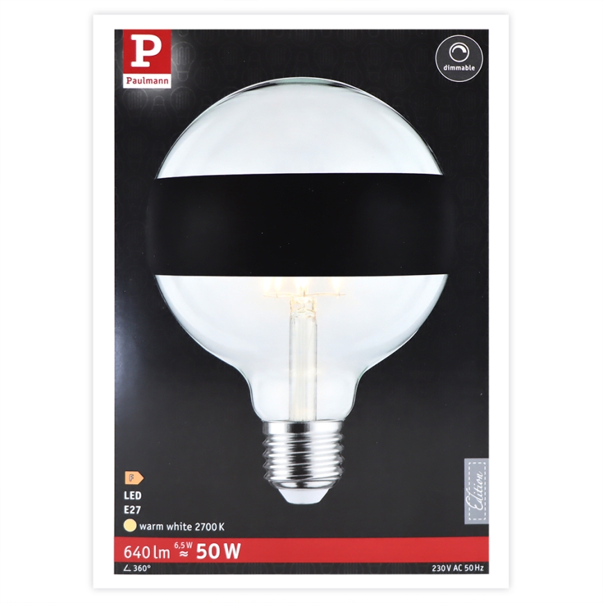 Lâmpada LED Regulável GLOBE E27/6,5W/230V 2700K - Paulmann 28682