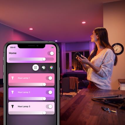 Lâmpada LED regulável Philips Hue White And Color Ambiance E27/6,5W/230V 2000-6500K