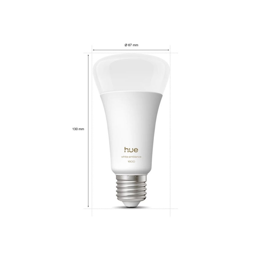 Lâmpada LED regulável Philips Hue WHITE AMBIANCE E27/11,8W/230V 1000-20000K