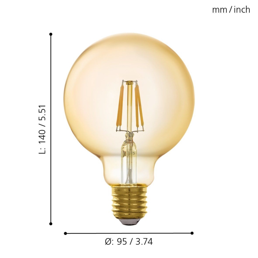 Lâmpada LED regulável E27/5,5W/230V 2200K - Eglo