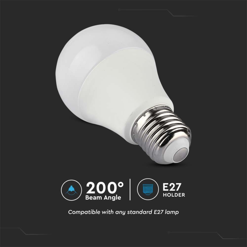 Lâmpada LED RGB com regulação A60 E27/8,5W/230V 4000K + comando