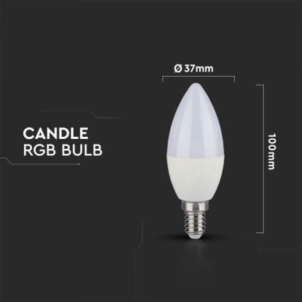 Lâmpada LED RGB com regulação E14/3,5W/230V 6400K + CR