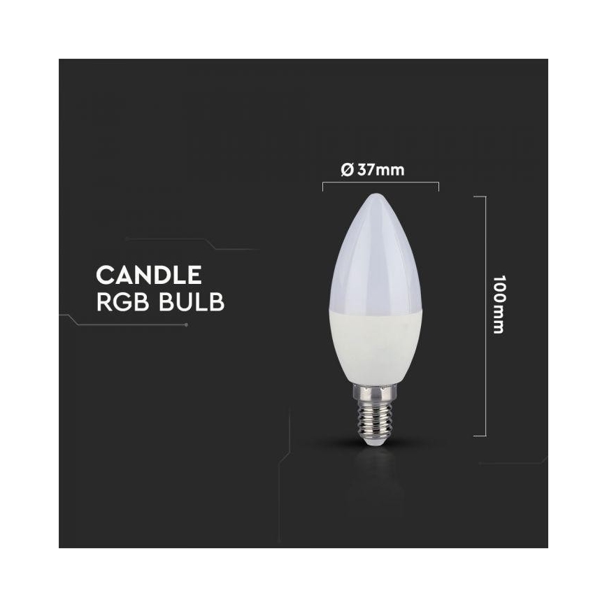 Lâmpada LED RGB com regulação E14/3,5W/230V 6400K + CR
