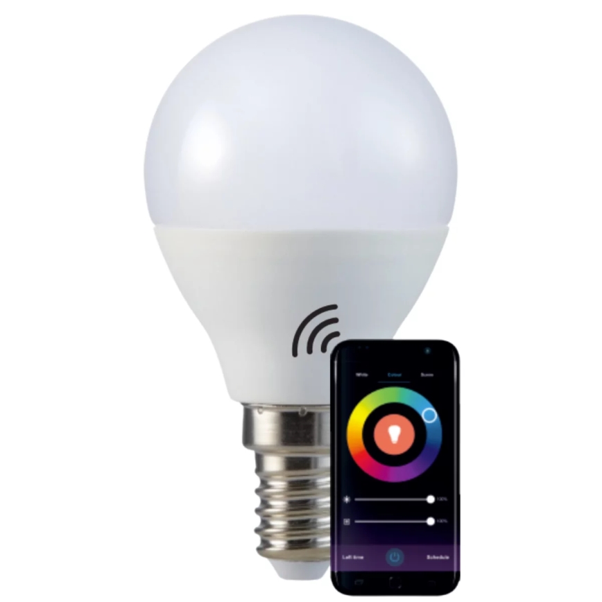 Lâmpada LED RGB com regulação G45 E14/5,5W/230V 3000-6500K Wi-fi Tuya