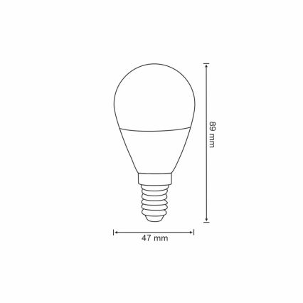 Lâmpada LED RGB com regulação G45 E14/5,5W/230V 3000-6500K Wi-fi Tuya