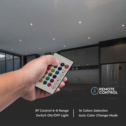 Lâmpada LED RGB com regulação GU10/4,8W/230V 3000K + controlo remoto