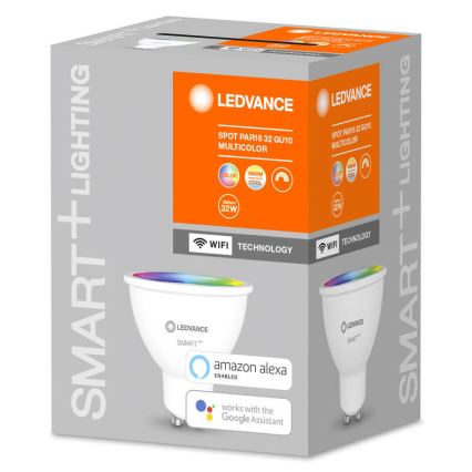 Lâmpada LED RGB com regulação INTELIGENTE+ GU10/5W/230V 2,700K-6,500K Wi-Fi - Ledvance