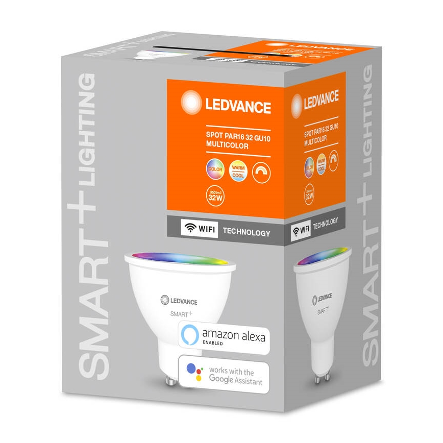 Lâmpada LED RGB com regulação INTELIGENTE+ GU10/5W/230V 2,700K-6,500K Wi-Fi - Ledvance