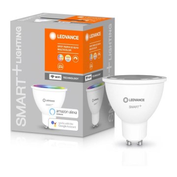 Lâmpada LED RGB com regulação INTELIGENTE+ GU10/5W/230V 2,700K-6,500K Wi-Fi - Ledvance