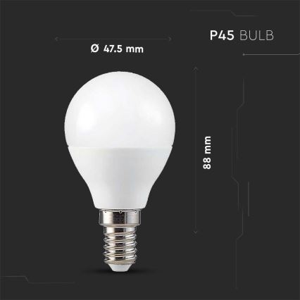 Lâmpada LED RGB com regulação P45 E14/4,8W/230V 3000K + controlo remoto