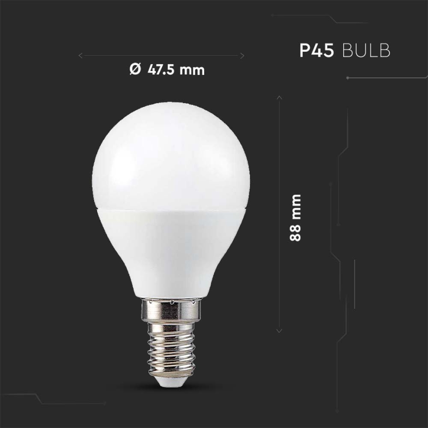 Lâmpada LED RGB com regulação P45 E14/4,8W/230V 3000K + controlo remoto