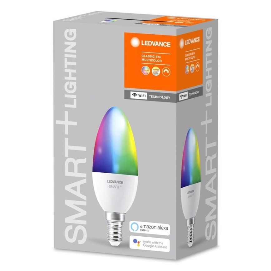 Lâmpada LED RGB com regulação SMART + E14/5W/230V 2,700K-6,500K Wi-Fi - Ledvance