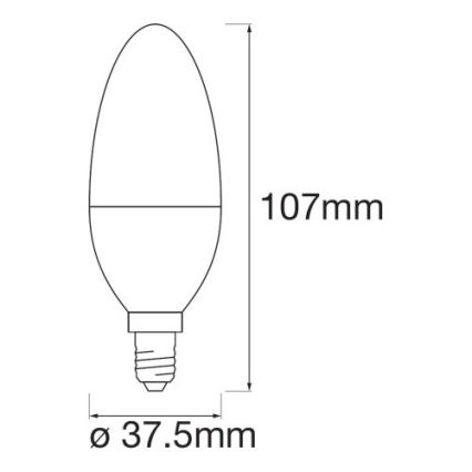 Lâmpada LED RGB com regulação SMART + E14/5W/230V 2,700K-6,500K Wi-Fi - Ledvance