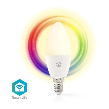 Lâmpada LED RGB com regulação Smartlife E14/4,9W/230V Wi-Fi 2700-6500K