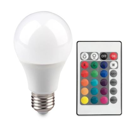 Lâmpada LED RGB E27/6W/230V com regulação de fluxo luminoso 3000K