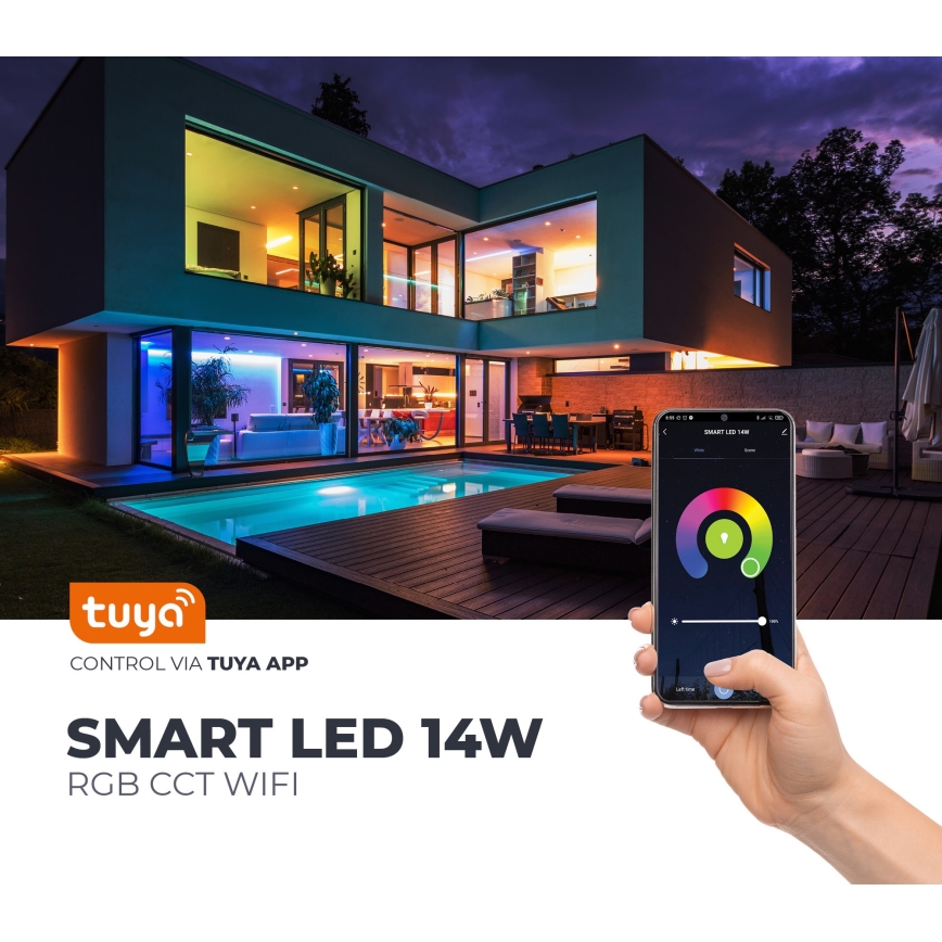 Lâmpada LED RGB inteligente e regulável E27/9,5W/230V 2700-6500K Wi-Fi Tuya