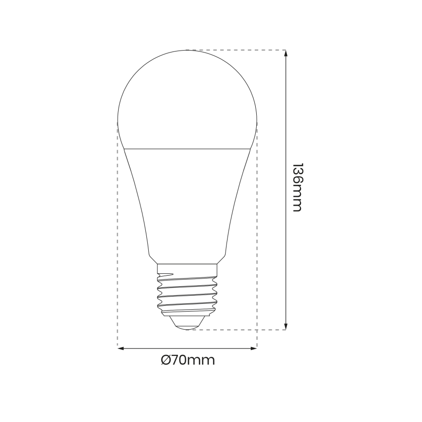 Lâmpada LED RGB Regulável A70 E27/11W/230V 2700-6500K Wi-Fi Tuya