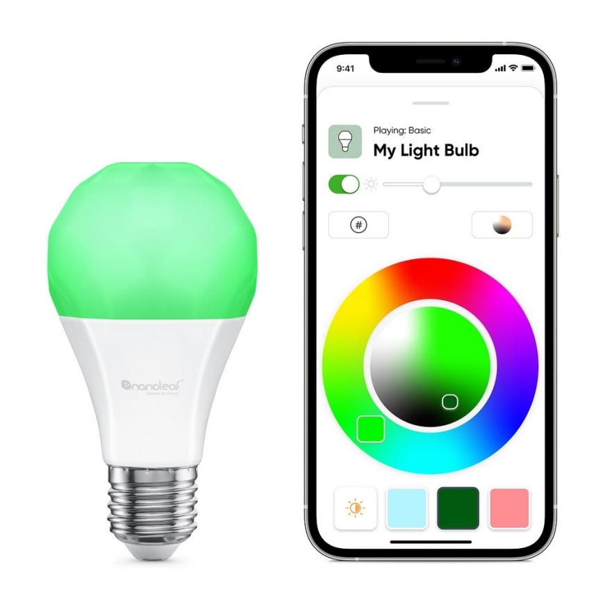 Lâmpada LED RGB regulável ESSENCIAIS A19 E27/8W/230V 2700-6500K - Nanoleaf